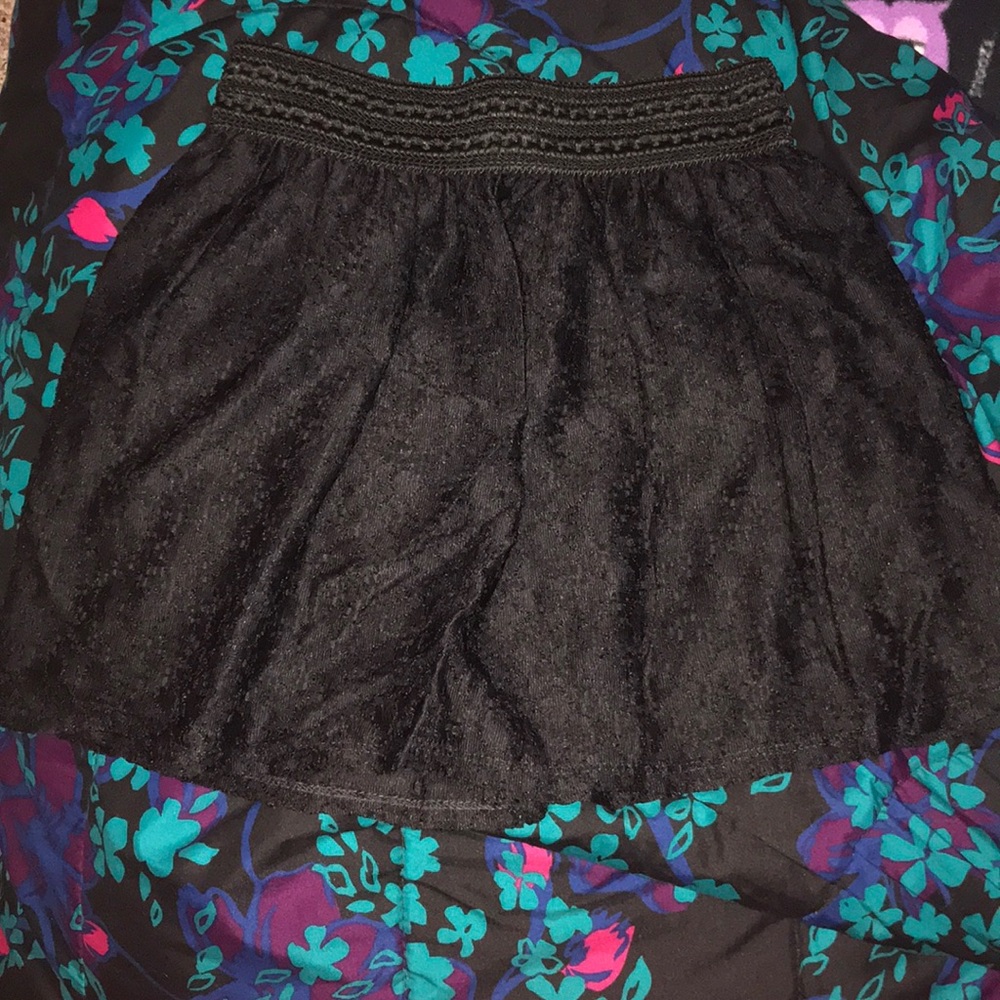 Black lace skirt.